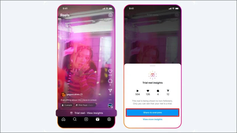 Chia sẻ thủ công Reels