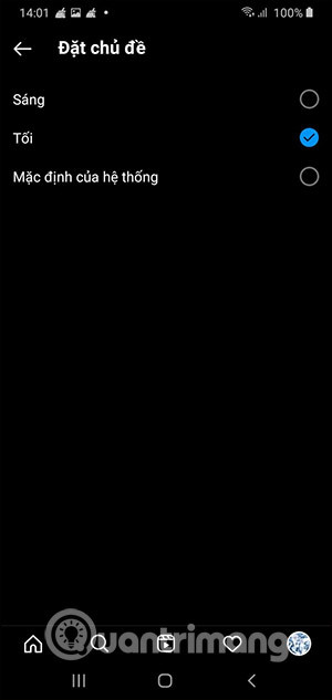 Đổi sang nền tối