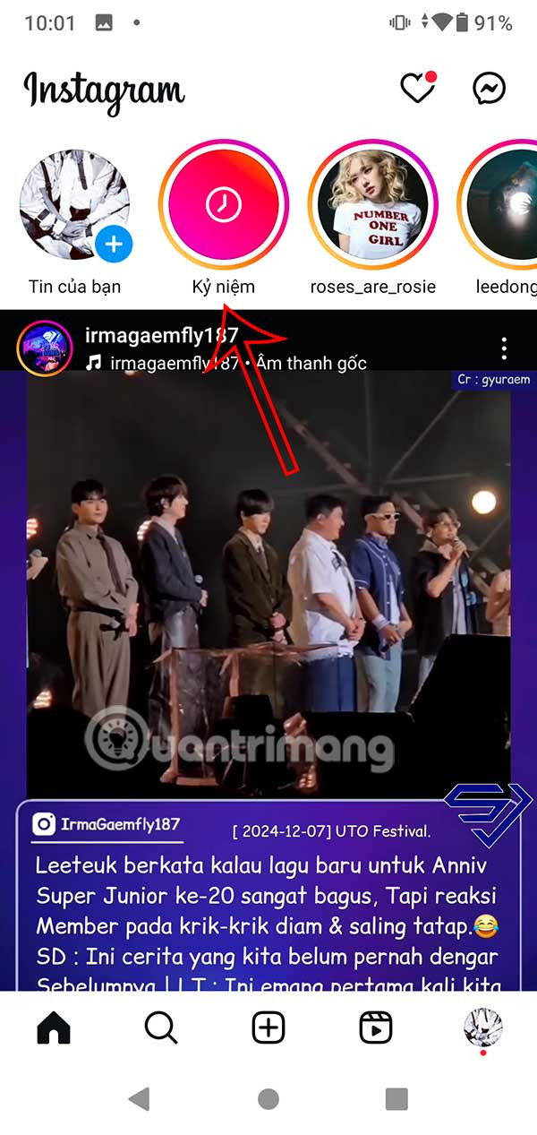 Cách xem kỷ niệm Story trên Instagram