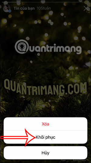 Khôi phục Story Instagram từ mục Đã xóa