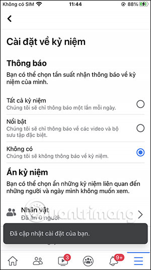 Tắt thông báo Ngày này năm xưa