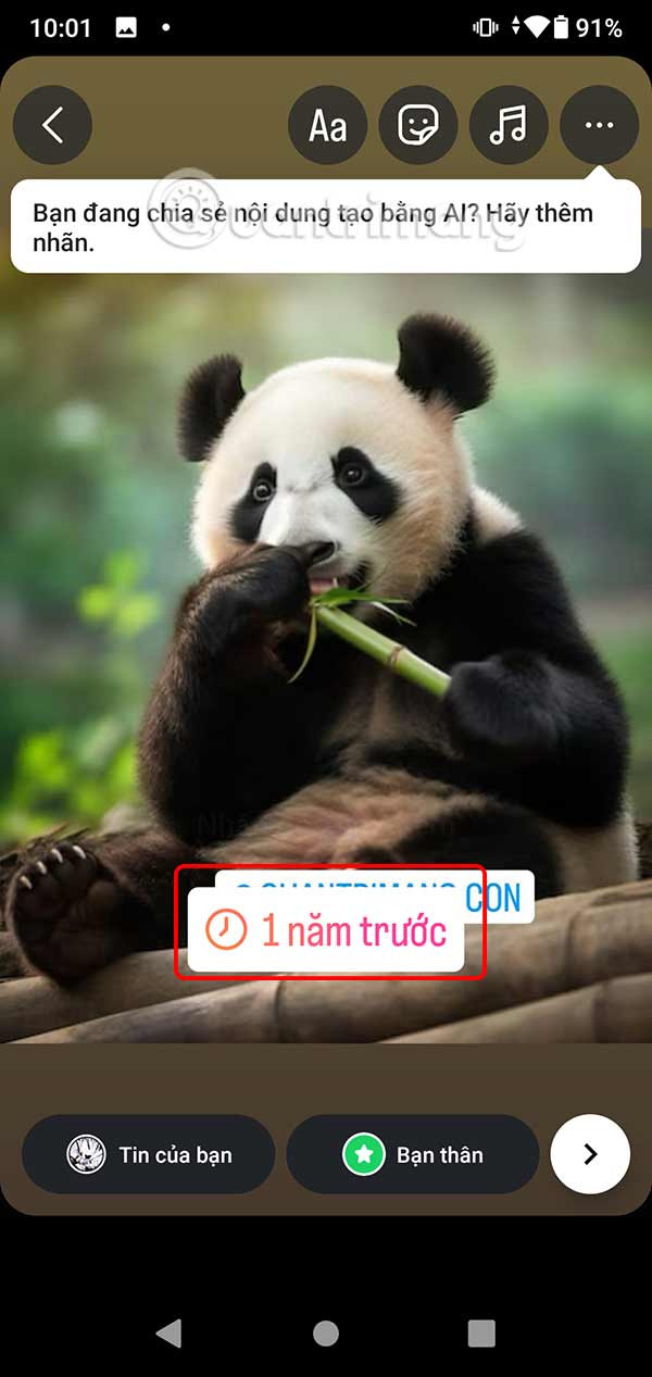 Thay đổi hiển thị sticker ngày tháng trên Story Instagram