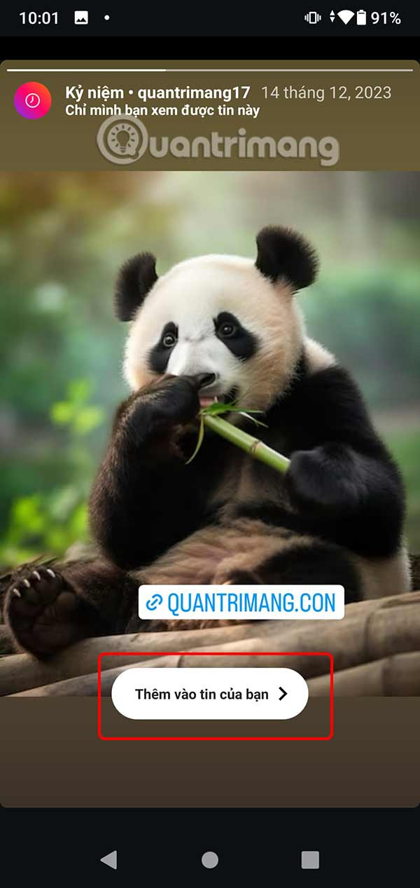 Thêm Kỷ niệm Story lên Tin của bạn trên Instagram