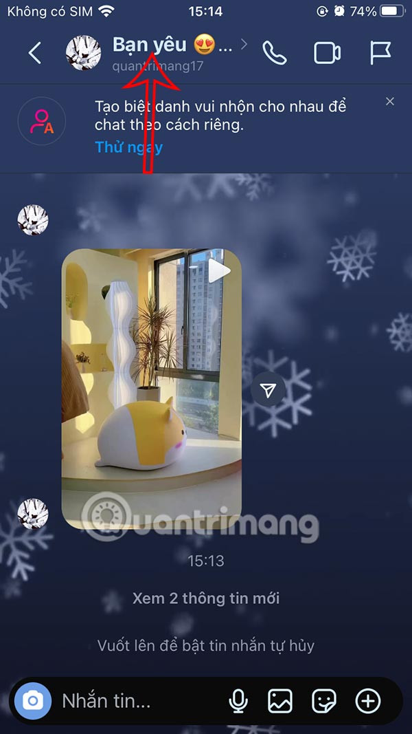 Tùy chỉnh biệt danh trong nhóm chat Instagram