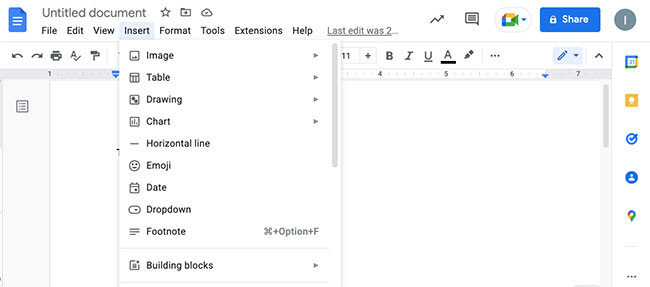 Tùy chọn menu drop-down linh hoạt trong Google Docs